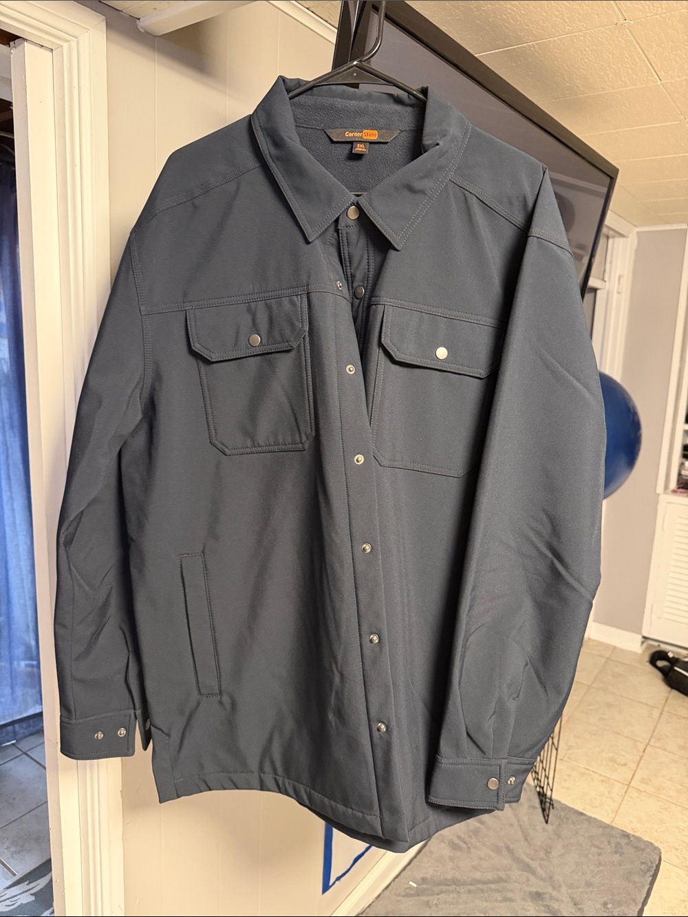 Men's Lightweight Slate Blue Shirt Jacket